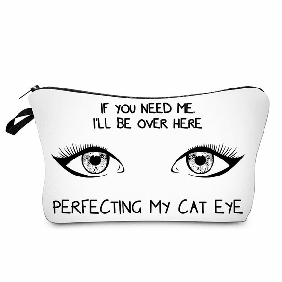 NEW Adorable Graphic Padded Travel Makeup Bag 5x8 - Picture 7 of 10